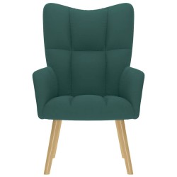Chaise de relaxation Vert foncé Tissu 616526616526