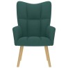 Chaise de relaxation Vert foncé Tissu 616526616526