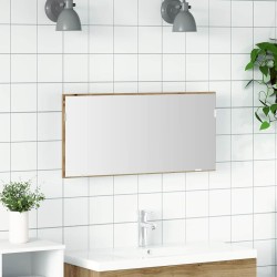 Miroir chêne artisanal 80 x 37 cm Verre et Bois Ingénierie 616527616527