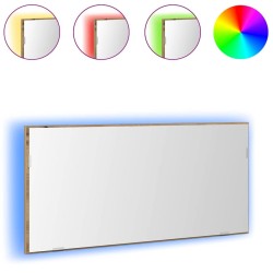 Miroir chêne artisanal 80 x 37 cm Verre et Bois Ingénierie 616527616527