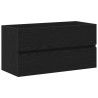 Meuble de Lavabo de Salle de Bain Chêne noir 90 x 38,5 x 45 cm 616528616528