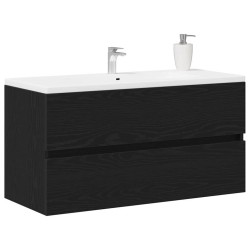 Meuble de Lavabo de Salle de Bain Chêne noir 90 x 38,5 x 45 cm 616528616528