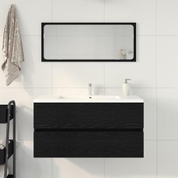 Meuble de Lavabo de Salle de Bain Chêne noir 90 x 38,5 x 45 cm 616528616528