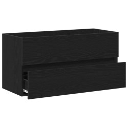 Meuble de Lavabo de Salle de Bain Chêne noir 90 x 38,5 x 45 cm 616528616528