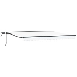 Cadre de store manuel avec LEDs Blanc et anthracite 4,5 × 3,5 m 616530616530
