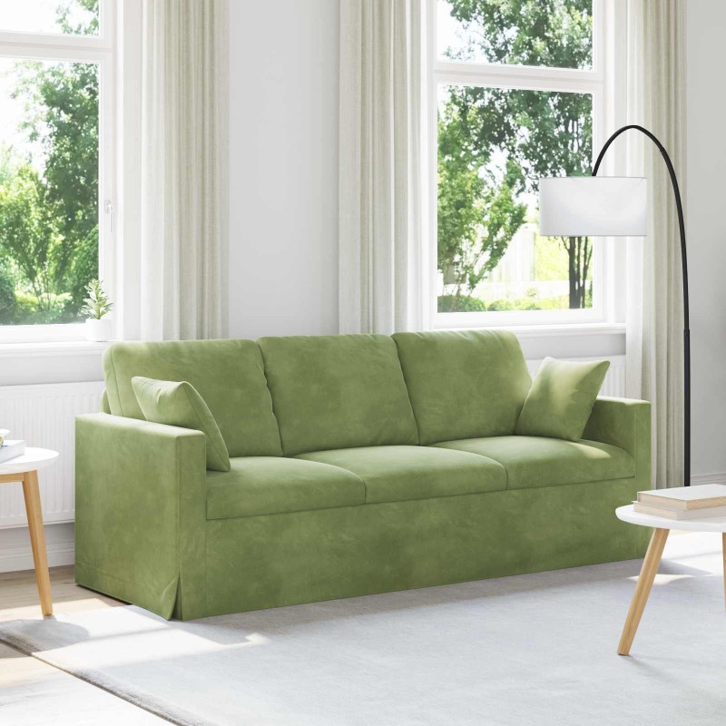 Canapé Vert clair 198 x 78 x 80 cm Velours 616533616533