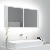 Armoire salle de bain à miroir LED Blanc 100x12x45 cm Acrylique 616534616534