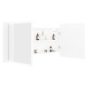 Armoire salle de bain à miroir LED Blanc 100x12x45 cm Acrylique 616534616534
