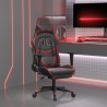 Chaise de jeu avec repose-pied Noir/rouge bordeaux Similicuir 616537616537