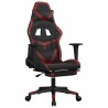 Chaise de jeu avec repose-pied Noir/rouge bordeaux Similicuir 616537616537