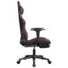 Chaise de jeu avec repose-pied Noir/rouge bordeaux Similicuir 616537616537