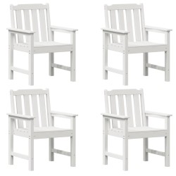 Chaise de jardin 4 pcs Blanc 65,5 x 59 x 88 cm Polyéthylène 616538616538