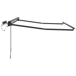 Cadre de store rétractable électrique Anthracite 3 x 2 m Acier 616545616545