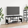 Meuble TV Chêne noir 100 x 35 x 45 cm Bois d'ingénierie et fer 616547616547
