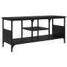 Meuble TV Chêne noir 100 x 35 x 45 cm Bois d'ingénierie et fer 616547616547