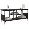 Meuble TV Chêne noir 100 x 35 x 45 cm Bois d'ingénierie et fer 616547616547