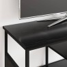Meuble TV Chêne noir 100 x 35 x 45 cm Bois d'ingénierie et fer 616547616547