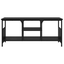 Meuble TV Chêne noir 100 x 35 x 45 cm Bois d'ingénierie et fer 616547616547