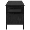 Meuble TV Chêne noir 100 x 35 x 45 cm Bois d'ingénierie et fer 616547616547