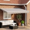 Cadre de store rétractable électrique Blanc 3 x 2 m Acier 616549616549