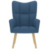 Chaise de relaxation Bleu Tissu 616550616550