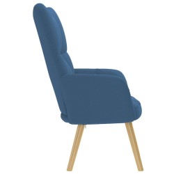 Chaise de relaxation Bleu Tissu 616550616550