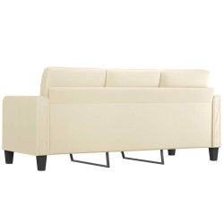 Canapé à 3 places Crème 180 cm Similicuir 616555616555