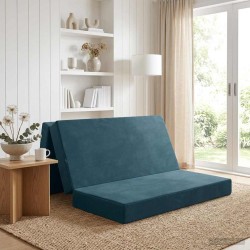 Canapé-lit pliable 120 x 67 x 45 cm Bleu 616556616556