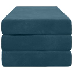 Canapé-lit pliable 120 x 67 x 45 cm Bleu 616556616556
