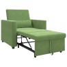 Canapé-lit escamotable simple avec des roues Vert clair Velours 616558616558
