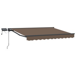 Cadre de store manuel avec LEDs Taupe 2,5 x 2 m 616559616559
