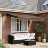 Cadre de store manuel avec LEDs Taupe 2,5 x 2 m 616559616559