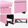 Canapé-lit escamotable Rose 194 x 50 x 82 cm tissu 616560616560