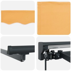 Cadre de store manuel avec LEDs Sable 3,5 x 2 m 616566616566