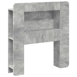 Cabinet de Tête de Lit Gris béton Bois d’ingénierie 616570616570