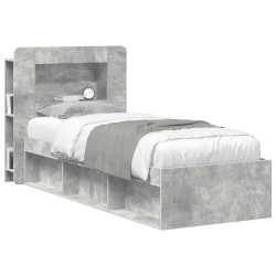 Cabinet de Tête de Lit Gris béton Bois d’ingénierie 616570616570