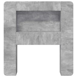 Cabinet de Tête de Lit Gris béton Bois d’ingénierie 616570616570