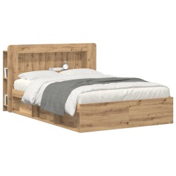 Cabinet de Tête de Lit Chêne artisanal 140 cm Bois d’ingénierie 616574616574