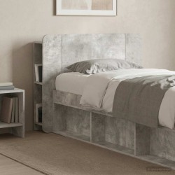 Cabinet de Tête de Lit Gris béton Bois d'ingénierie 616576616576