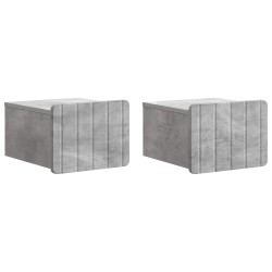 Cabinet de chevet mural 2 pcs Gris béton 33 x 34,5 x 24 cm 616585616585