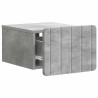 Cabinet de chevet mural 2 pcs Gris béton 33 x 34,5 x 24 cm 616585616585