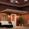 Cadre de store manuel avec LEDs Bleu, Orange, Blanc 4,5 × 3,5 m 616588616588