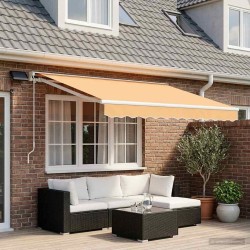 Cadre de store manuel avec LEDs Sable 3,5 x 2 m 616590616590