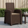 Chaise de jardin inclinable imitant le rotin Marron et taupe PP 616593616593