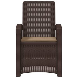 Chaise de jardin inclinable imitant le rotin Marron et taupe PP 616593616593
