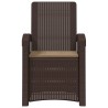 Chaise de jardin inclinable imitant le rotin Marron et taupe PP 616593616593