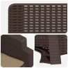 Chaise de jardin inclinable imitant le rotin Marron et taupe PP 616593616593