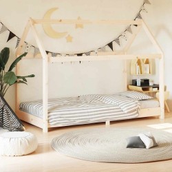 Cadre de lit d'enfant Bois de pin massif 80x160 cm 616599616599