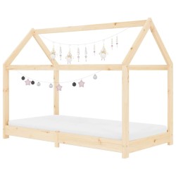 Cadre de lit d'enfant Bois de pin massif 80x160 cm 616599616599