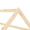 Cadre de lit d'enfant Bois de pin massif 80x160 cm 616599616599